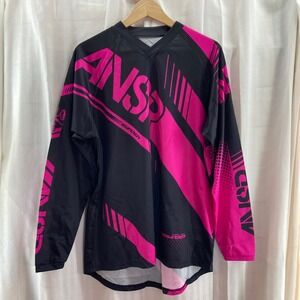 ANSR Women's Long Sleeve Motocross Jersey Black Pink LG Race Spec (Flawed)